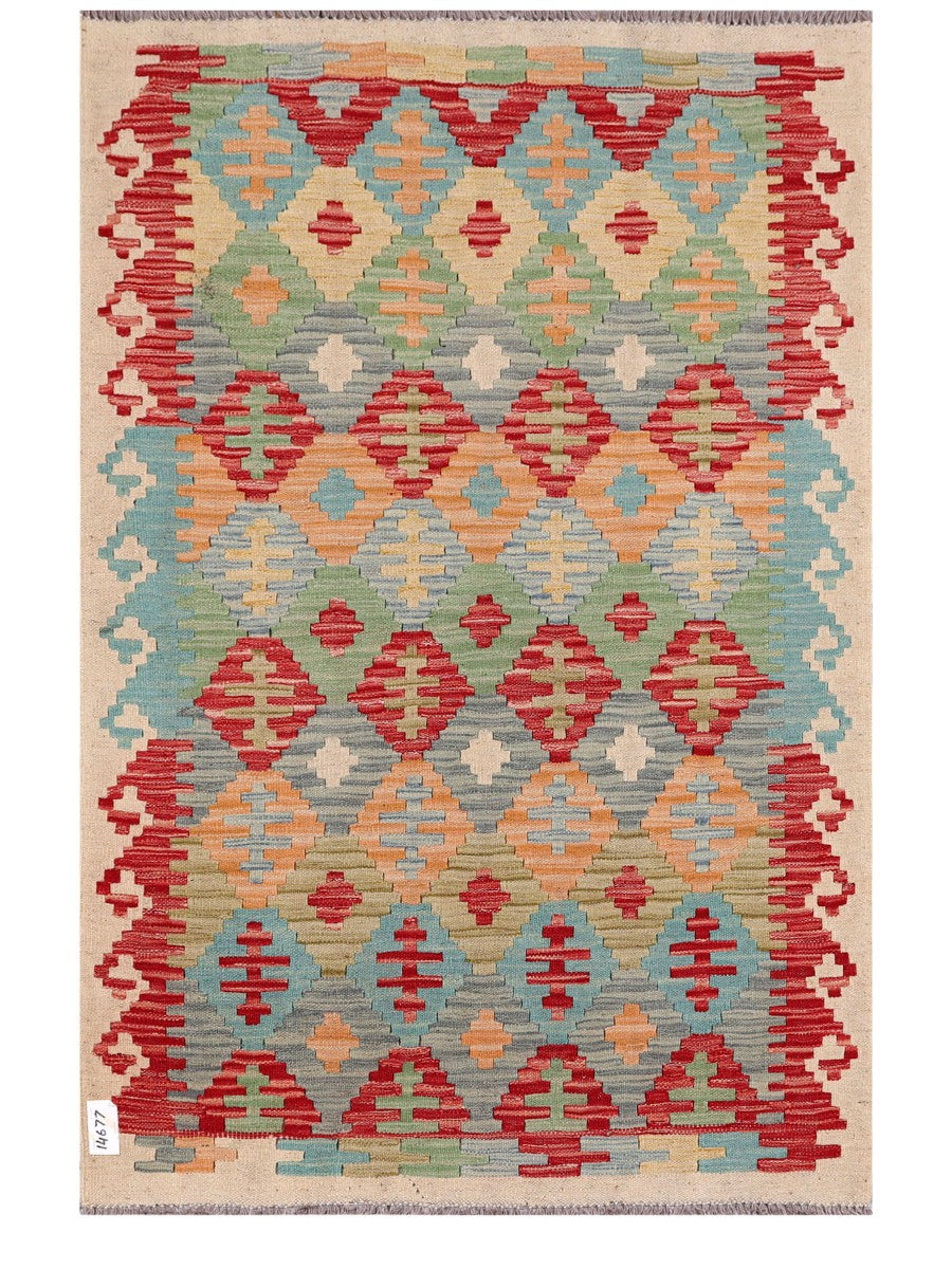 Maimana Afghanistan Kilim Rug - 147 x100 cm - Handmade