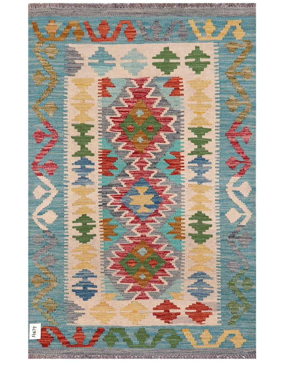 Maimana Afghanistan Kilim Rug - 148 x98 cm - Handmade