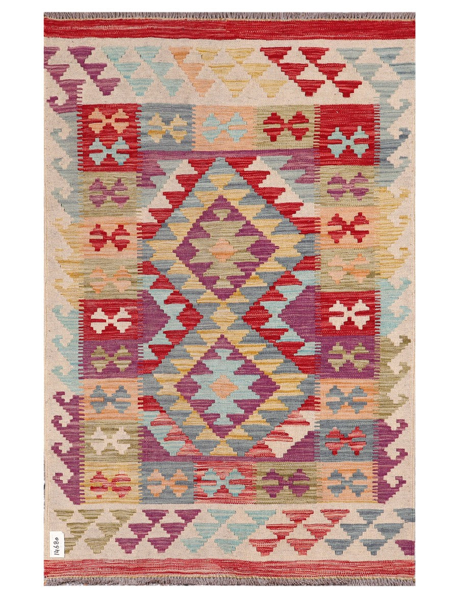 Maimana Afghanistan Kilim Rug - 154 x103 cm - Handmade