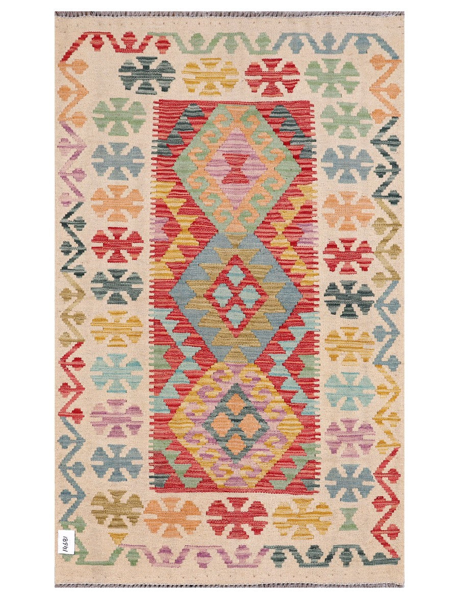 Maimana Afghanistan Kilim Rug - 153 x96 cm - Handmade