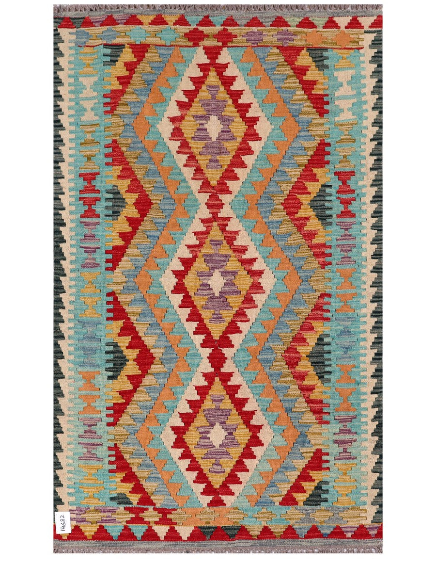 Maimana Afghanistan Kilim Rug - 168 x104 cm - Handmade