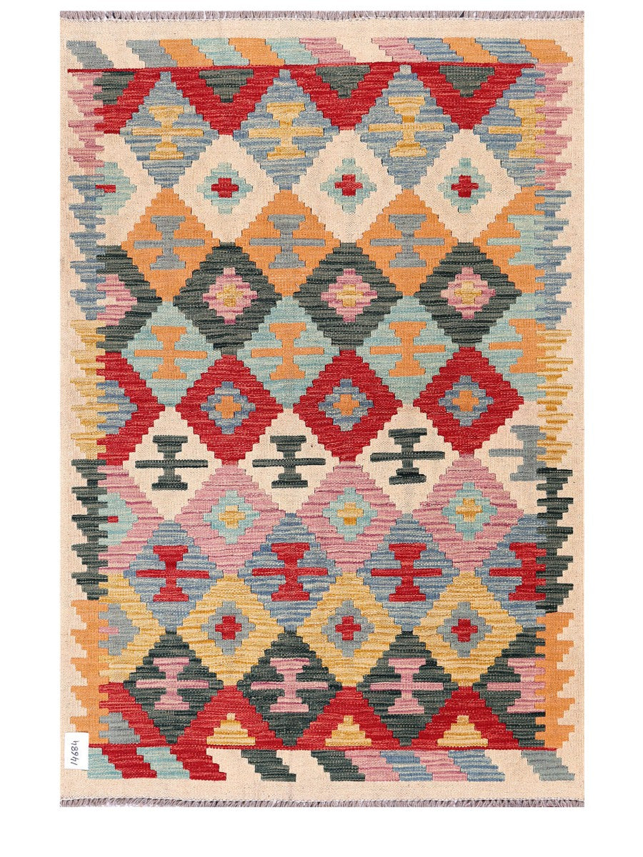 Maimana Afghanistan Kilim Rug - 150 x102 cm - Handmade