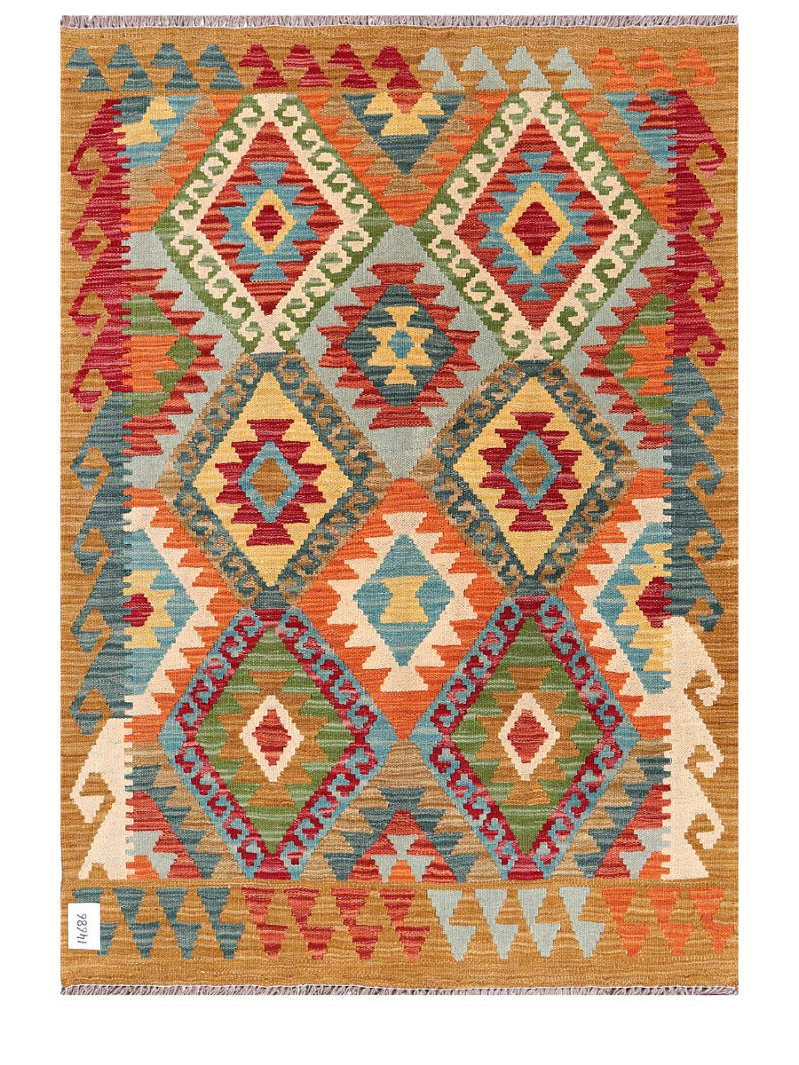 Maimana Afghanistan Kilim Rug - 141 x101 cm - Handmade