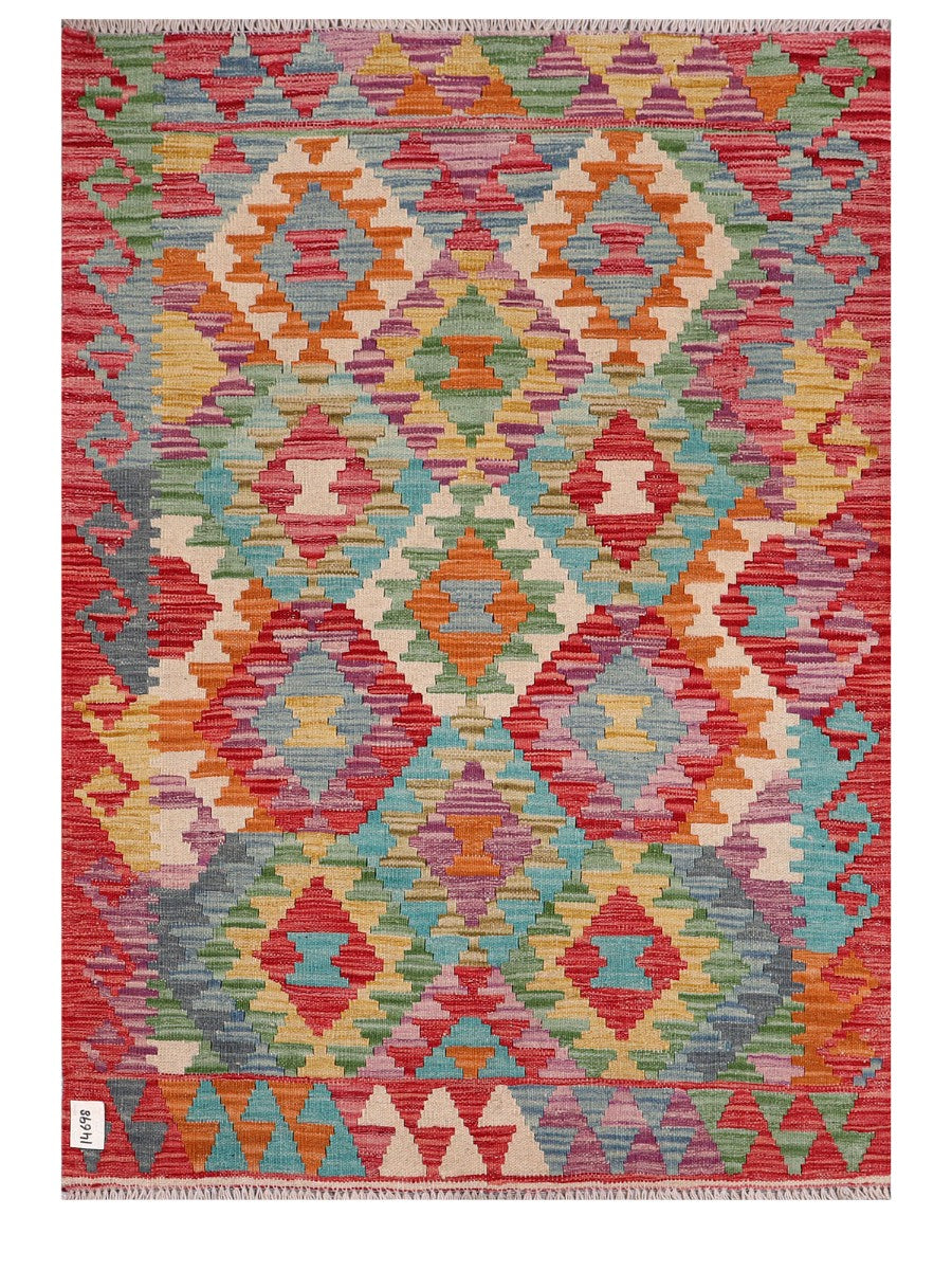 Maimana Afghanistan Kilim Rug - 155 x109 cm - Handmade