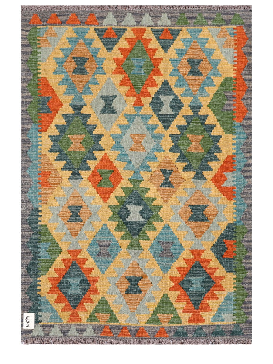 Maimana Afghanistan Kilim Rug - 147 x100 cm - Handmade