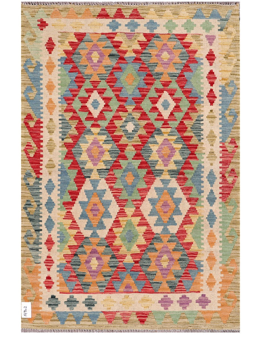 Maimana Afghanistan Kilim Rug - 146 x100 cm - Handmade