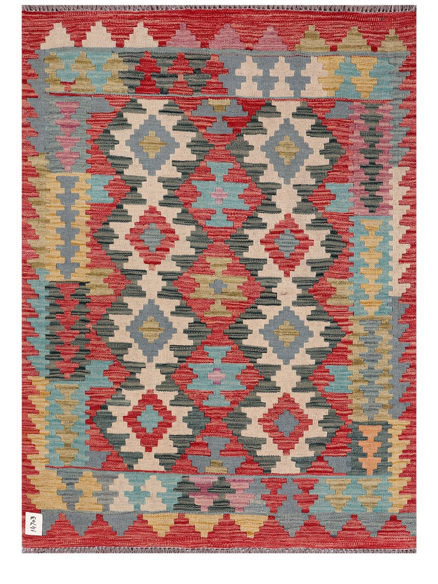 Maimana Afghanistan Kilim Rug - 145 x108 cm - Handmade