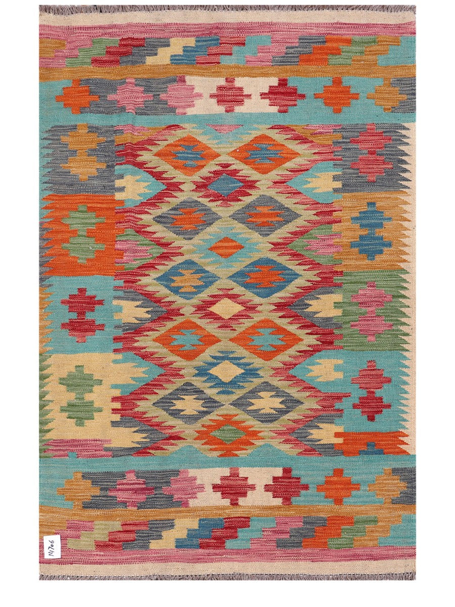 Maimana Afghanistan Kilim Rug - 155 x105 cm - Handmade