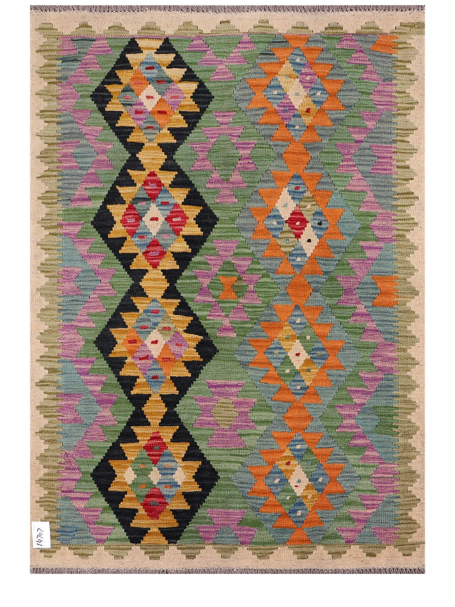 Maimana Afghanistan Kilim Rug - 146 x105 cm - Handmade
