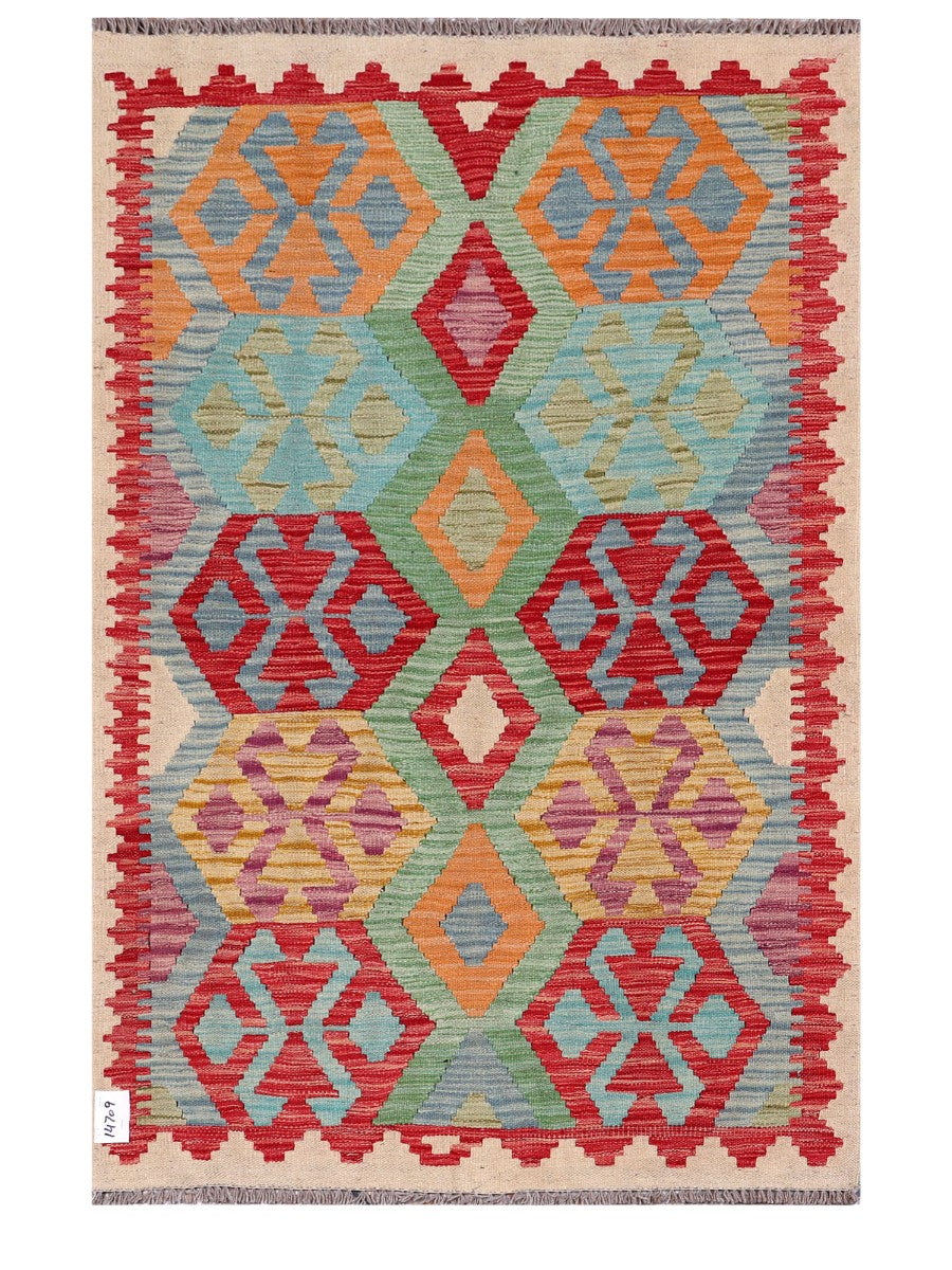 Maimana Afghanistan Kilim Rug - 154 x103 cm - Handmade