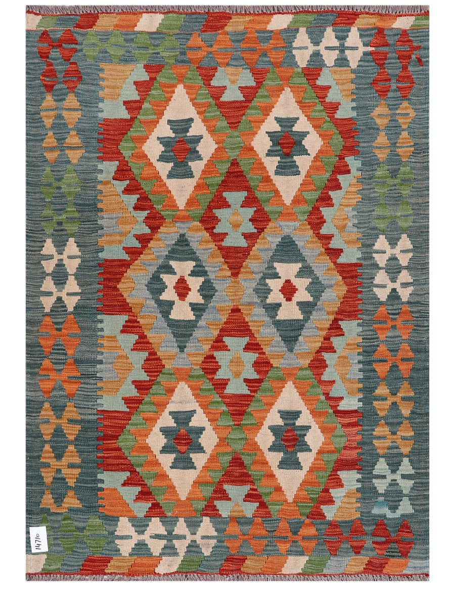 Maimana Afghanistan Kilim Rug - 149 x108 cm - Handmade
