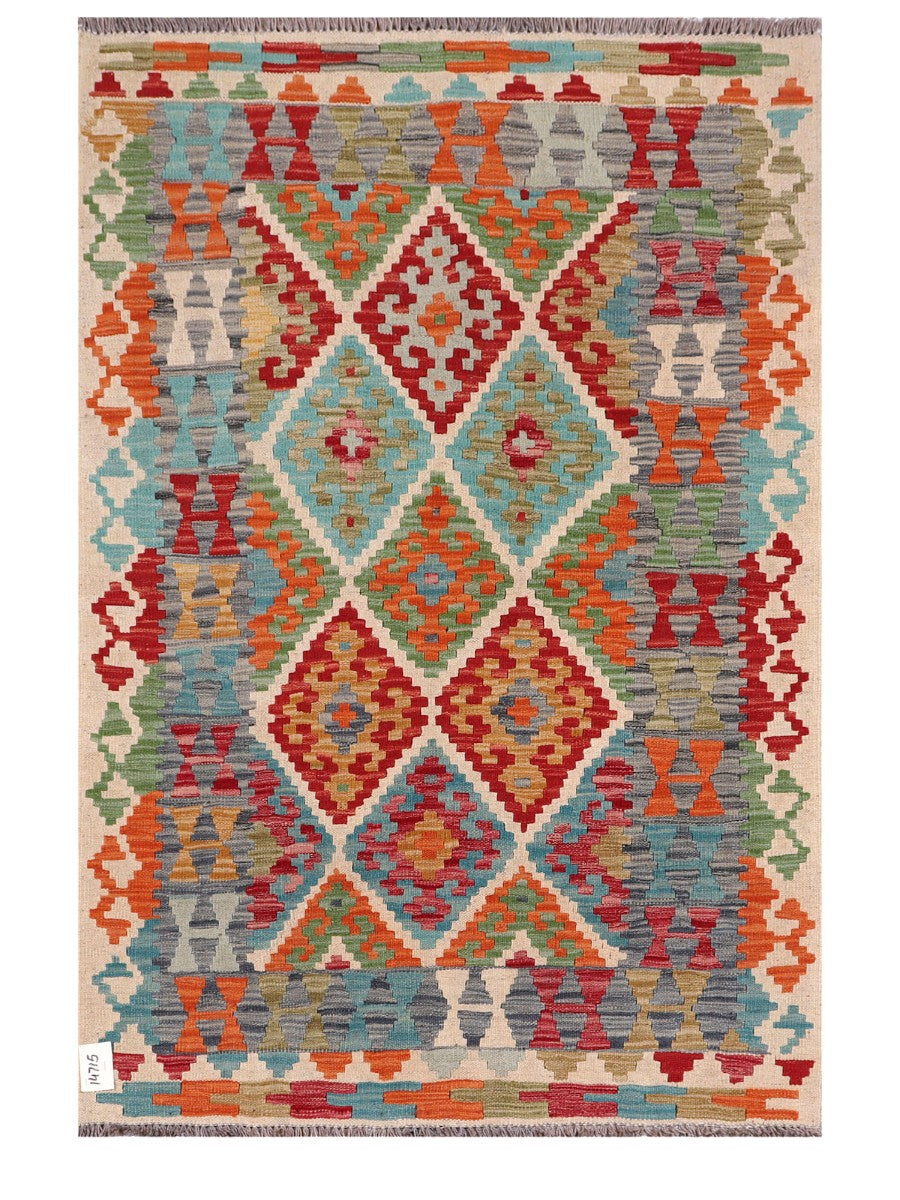Maimana Afghanistan Kilim Rug - 153 x105 cm - Handmade