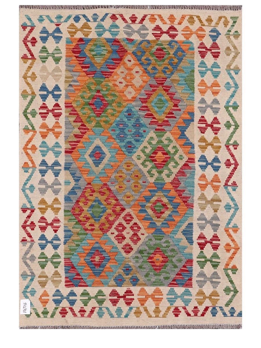 Maimana Afghanistan Kilim Rug - 149 x106 cm - Handmade