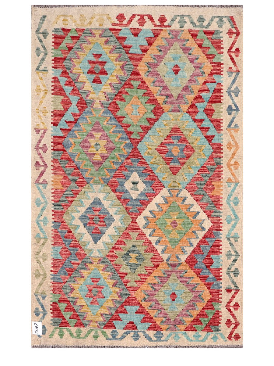Maimana Afghanistan Kilim Rug - 168 x107 cm - Handmade