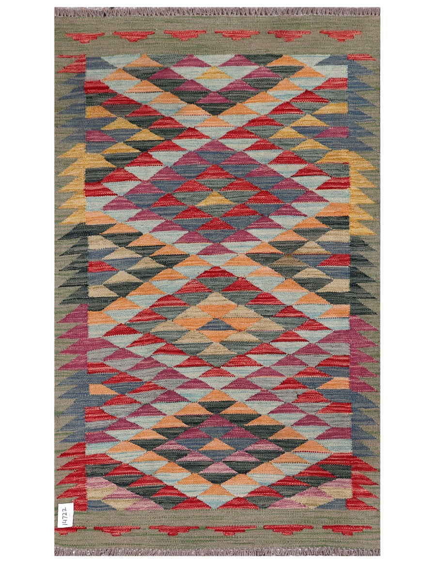 Maimana Afghanistan Kilim Rug - 158 x97 cm - Handmade