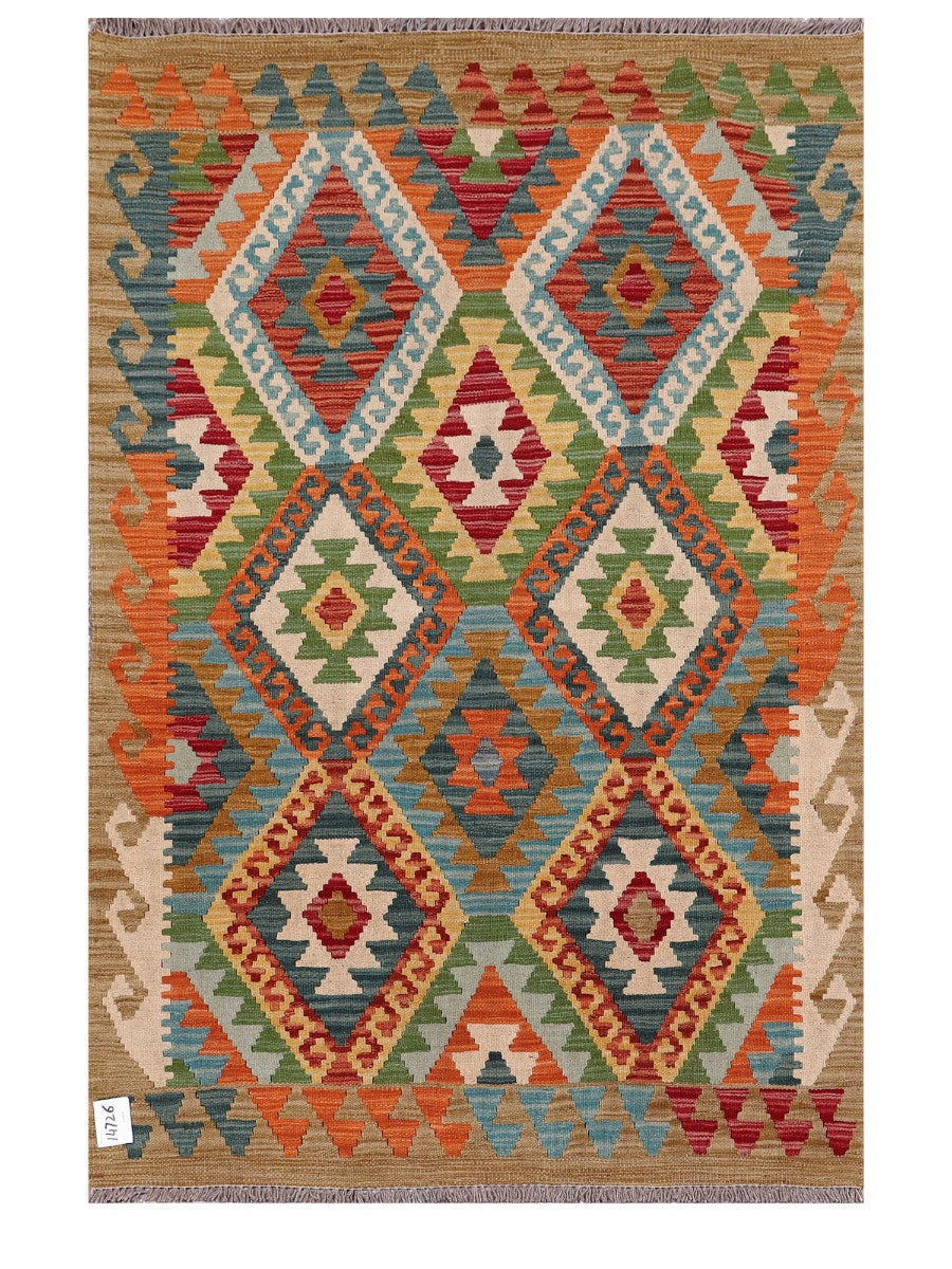 Maimana Afghanistan Kilim Rug - 154 x104 cm - Handmade