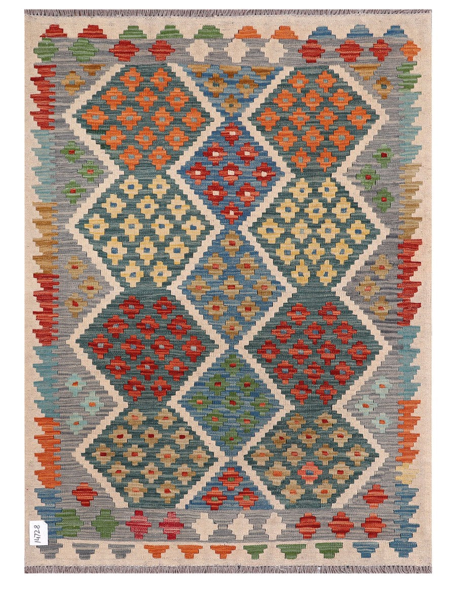 Maimana Afghanistan Kilim Rug - 148 x107 cm - Handmade
