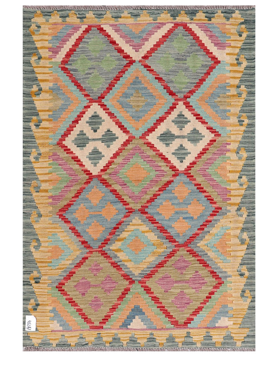 Maimana Afghanistan Kilim Rug - 153 x103 cm - Handmade