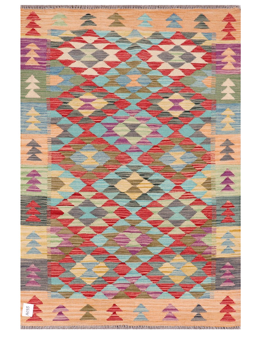 Maimana Afghanistan Kilim Rug - 156 x106 cm - Handmade