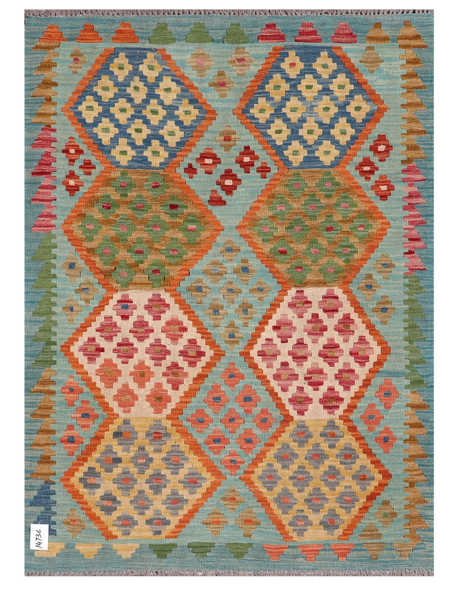 Maimana Afghanistan Kilim Rug - 148 x107 cm - Handmade