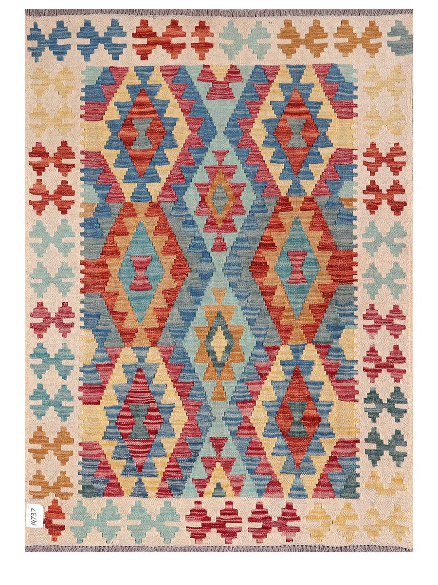 Maimana Afghanistan Kilim Rug - 148 x106 cm - Handmade