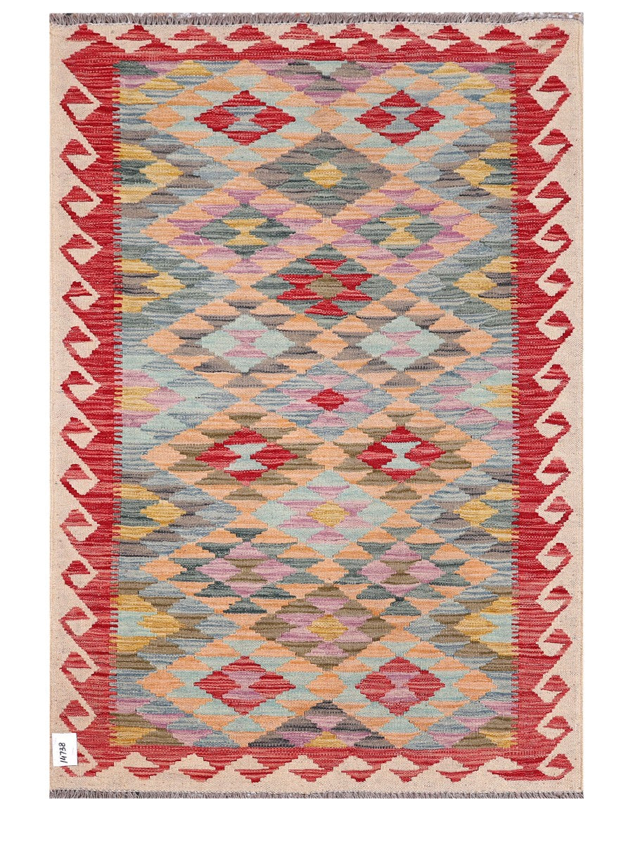 Maimana Afghanistan Kilim Rug - 153 x104 cm - Handmade