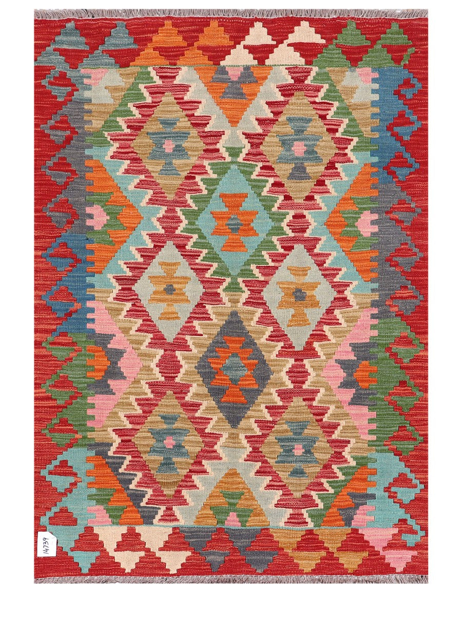 Maimana Afghanistan Kilim Rug - 147 x101 cm - Handmade