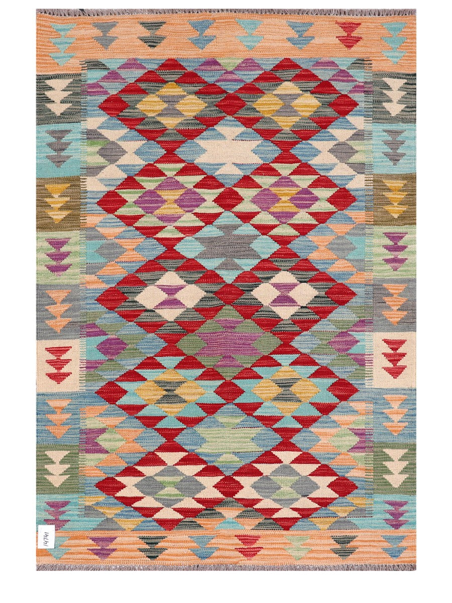 Maimana Afghanistan Kilim Rug - 158 x107 cm - Handmade