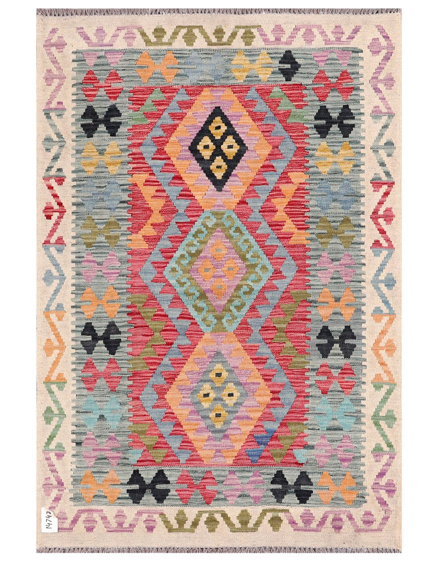 Maimana Afghanistan Kilim Rug - 149 x100 cm - Handmade