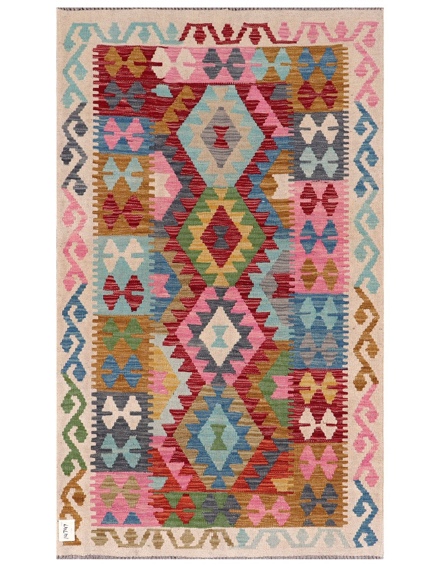 Maimana Afghanistan Kilim Rug - 165 x98 cm - Handmade