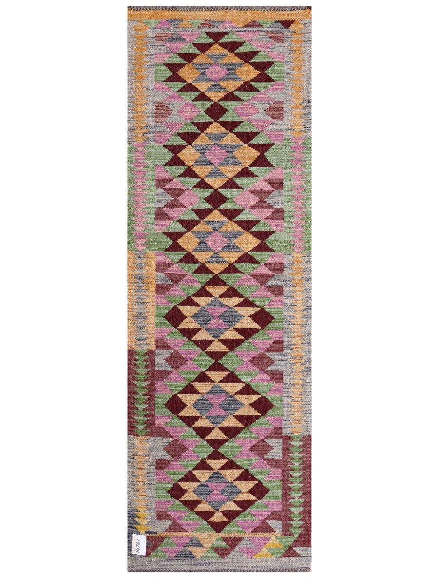 Maimana Afghanistan Kilim Rug - 197 x66 cm - Handmade