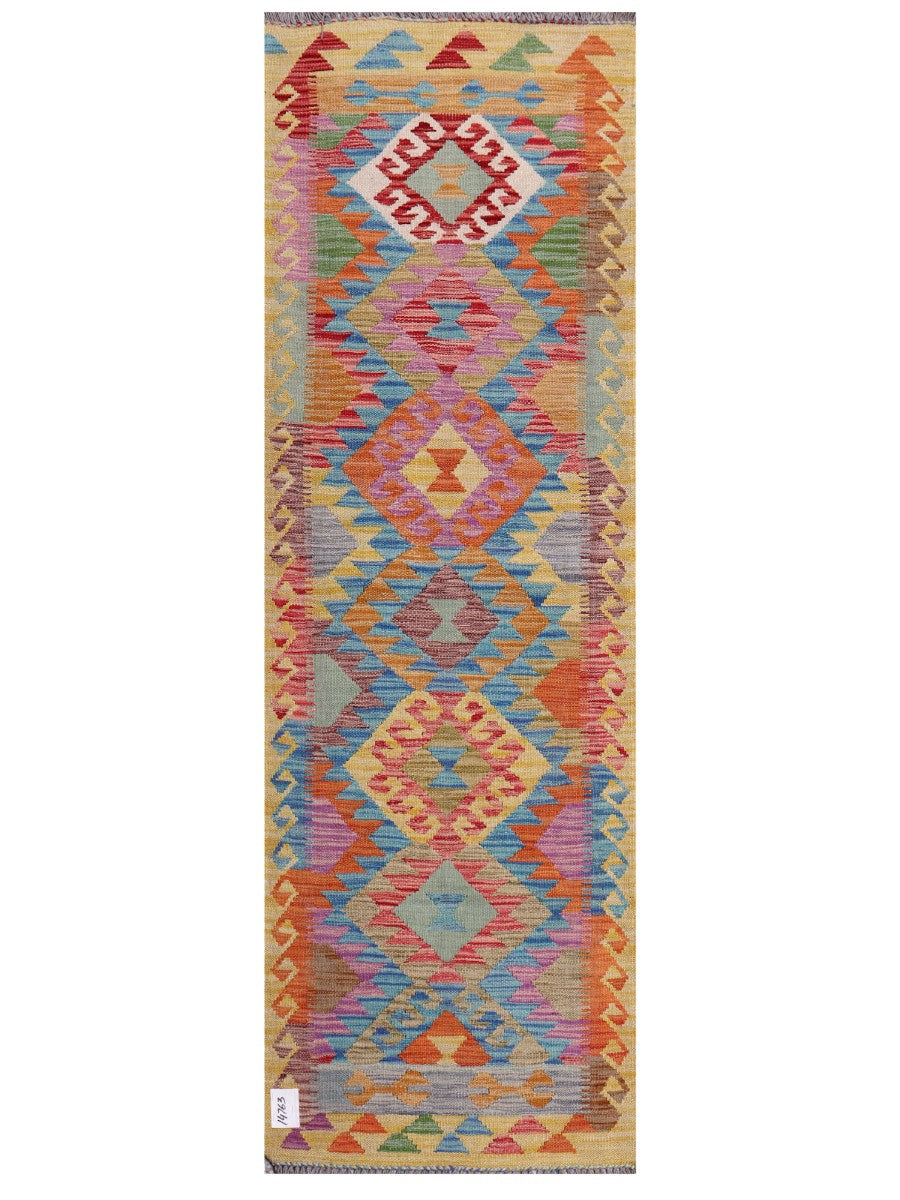Maimana Afghanistan Kilim Rug - 198 x65 cm - Handmade
