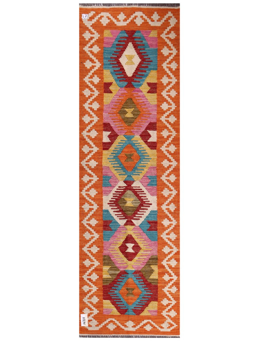 Maimana Afghanistan Kilim Rug - 201 x62 cm - Handmade