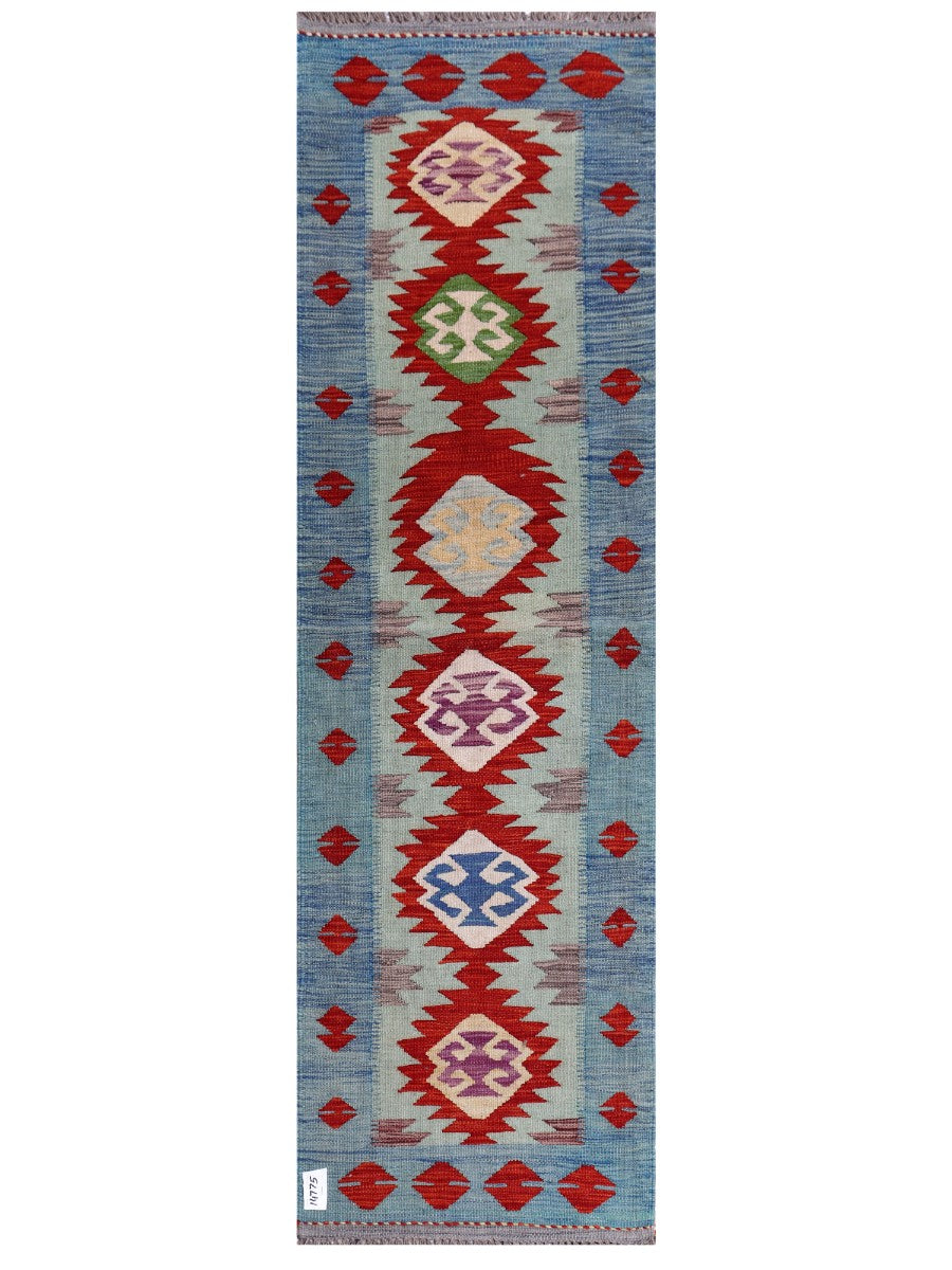 Maimana Afghanistan Kilim Rug - 201 x60 cm - Handmade