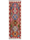 Maimana Afghanistan Kilim Rug - 203 x67 cm - Handmade