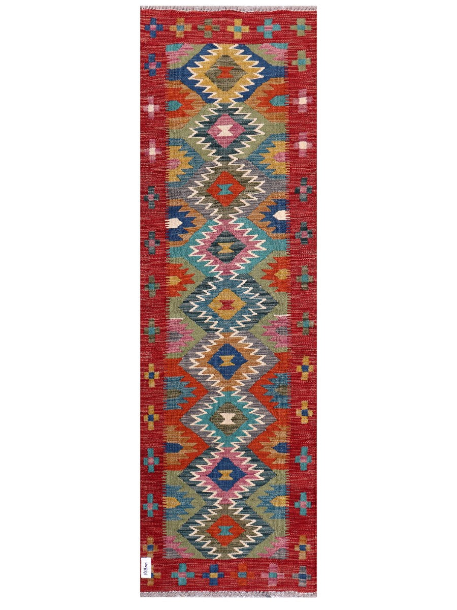 Maimana Afghanistan Kilim Rug - 202 x62 cm - Handmade