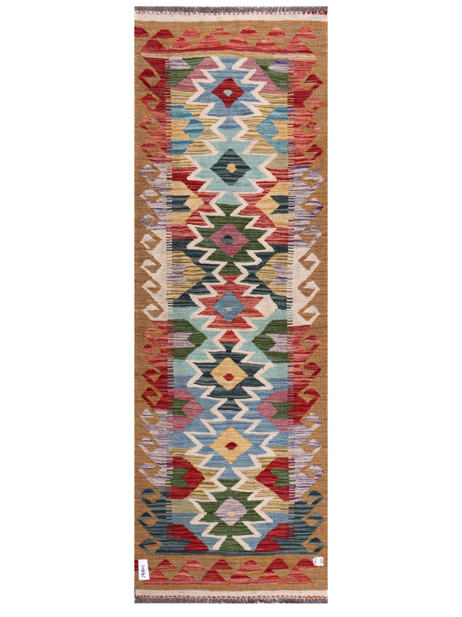 Maimana Afghanistan Kilim Rug - 192 x64 cm - Handmade