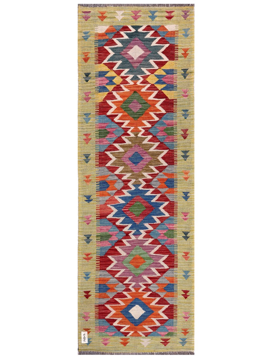 Maimana Afghanistan Kilim Rug - 196 x67 cm - Handmade