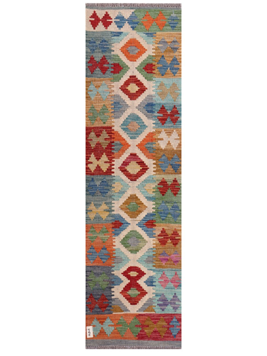 Maimana Afghanistan Kilim Rug - 211 x60 cm - Handmade