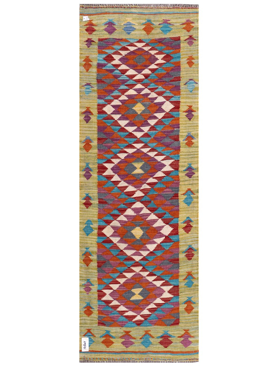 Maimana Afghanistan Kilim Rug - 190 x65 cm - Handmade