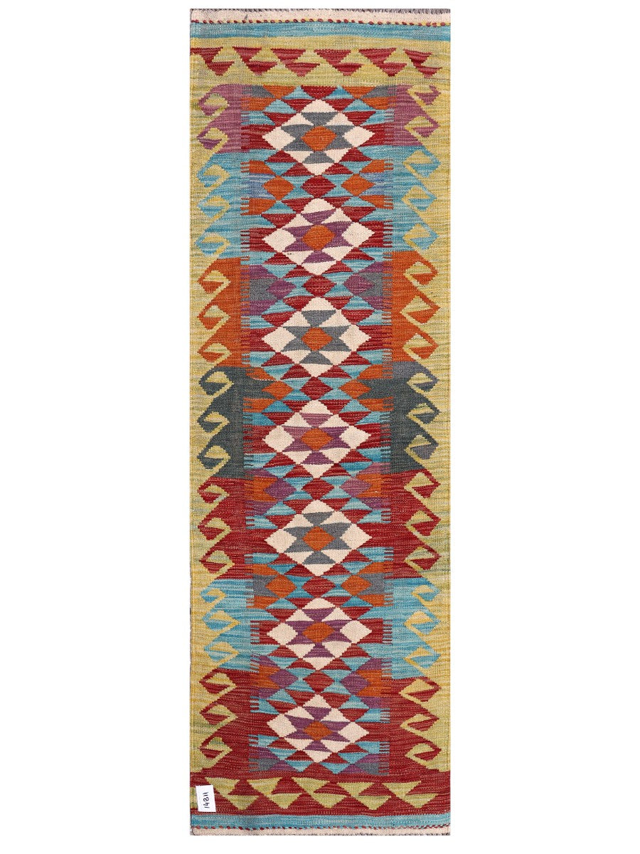 Maimana Afghanistan Kilim Rug - 188 x61 cm - Handmade