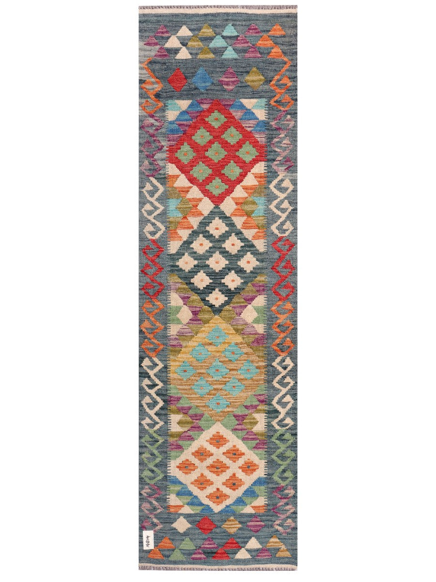 Maimana Afghanistan Kilim Rug - 205 x59 cm - Handmade