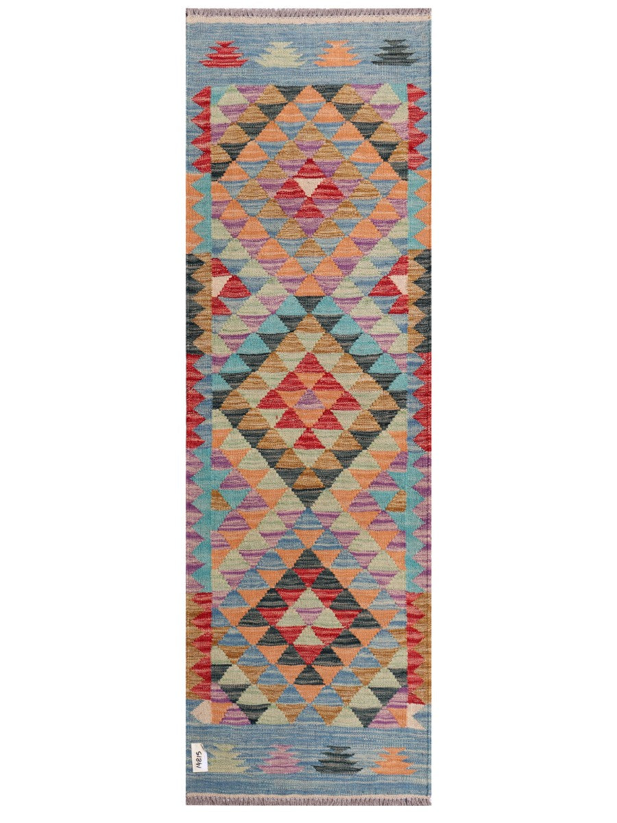Maimana Afghanistan Kilim Rug - 196 x62 cm - Handmade