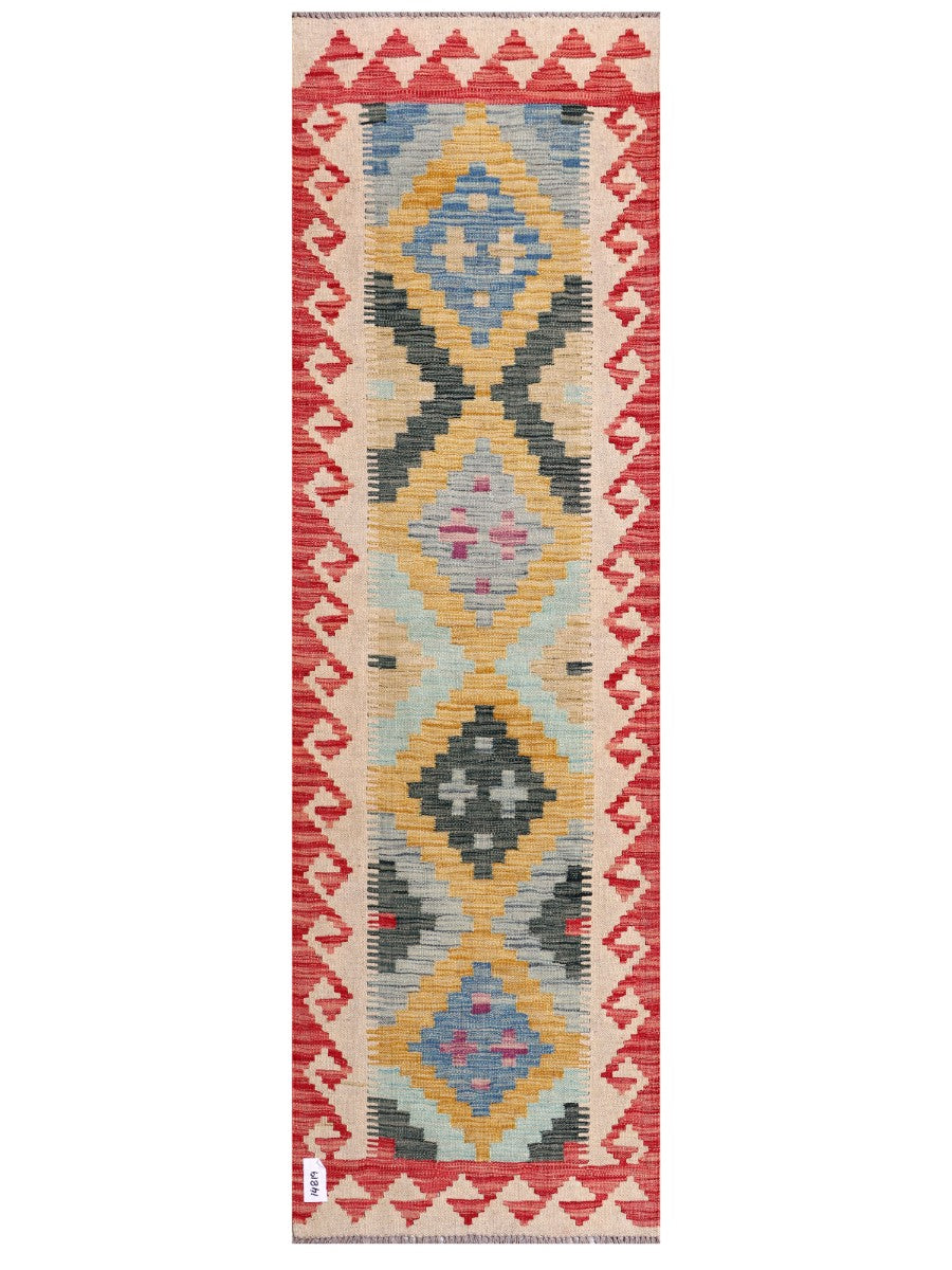 Maimana Afghanistan Kilim Rug - 202 x62 cm - Handmade