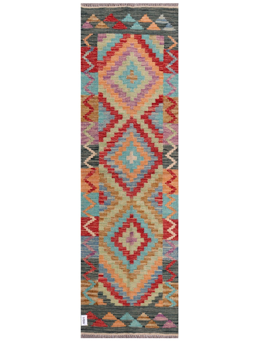 Maimana Afghanistan Kilim Rug - 201 x60 cm - Handmade