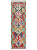 Maimana Afghanistan Kilim Rug - 202 x65 cm - Handmade