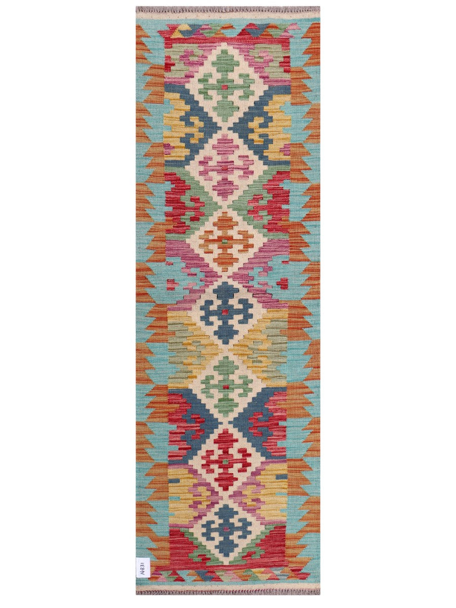 Maimana Afghanistan Kilim Rug - 202 x65 cm - Handmade