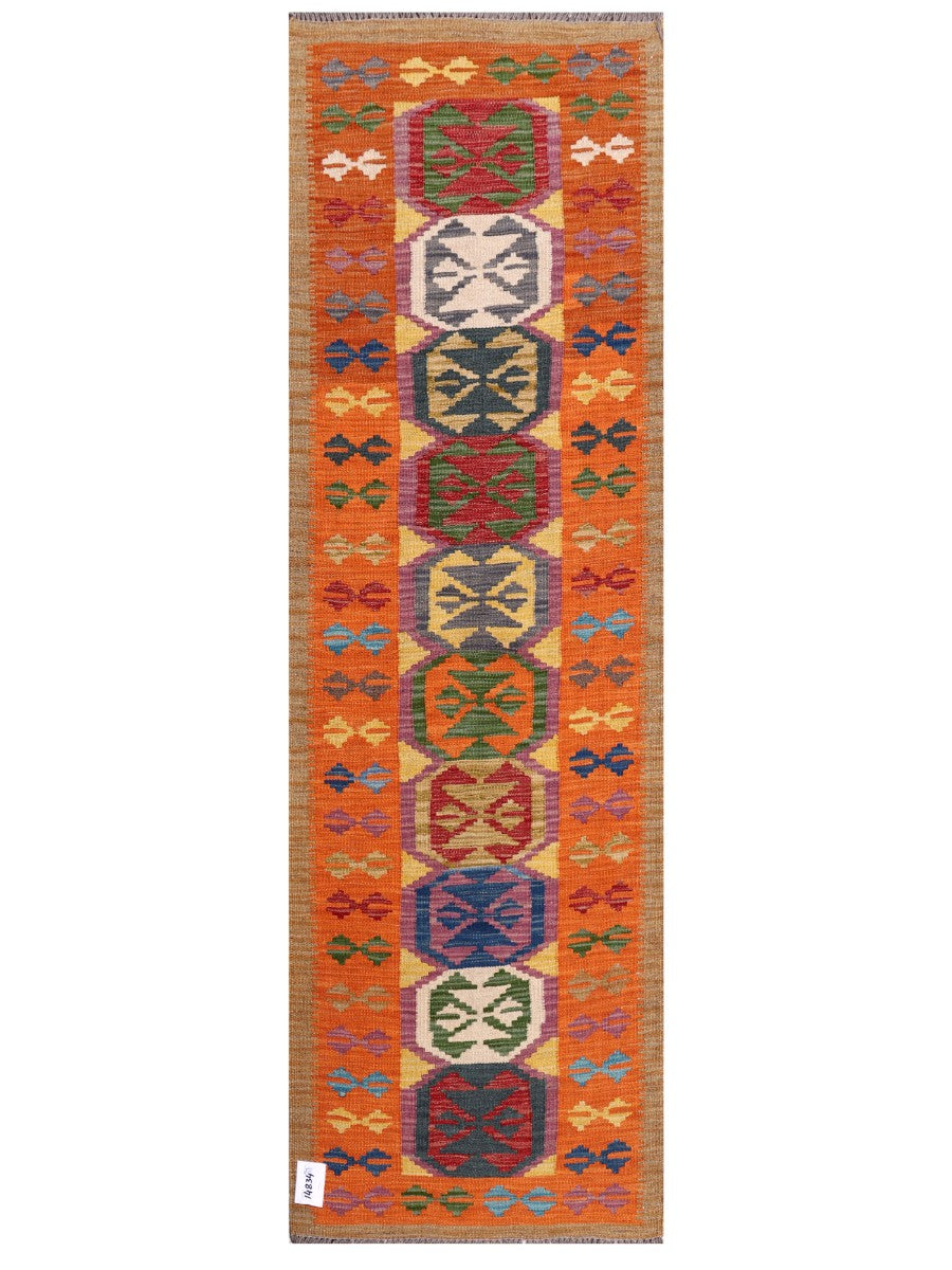 Maimana Afghanistan Kilim Rug - 195 x61 cm - Handmade