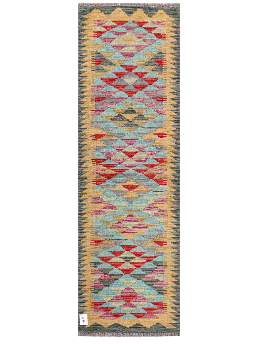 Maimana Afghanistan Kilim Rug - 205 x64 cm - Handmade