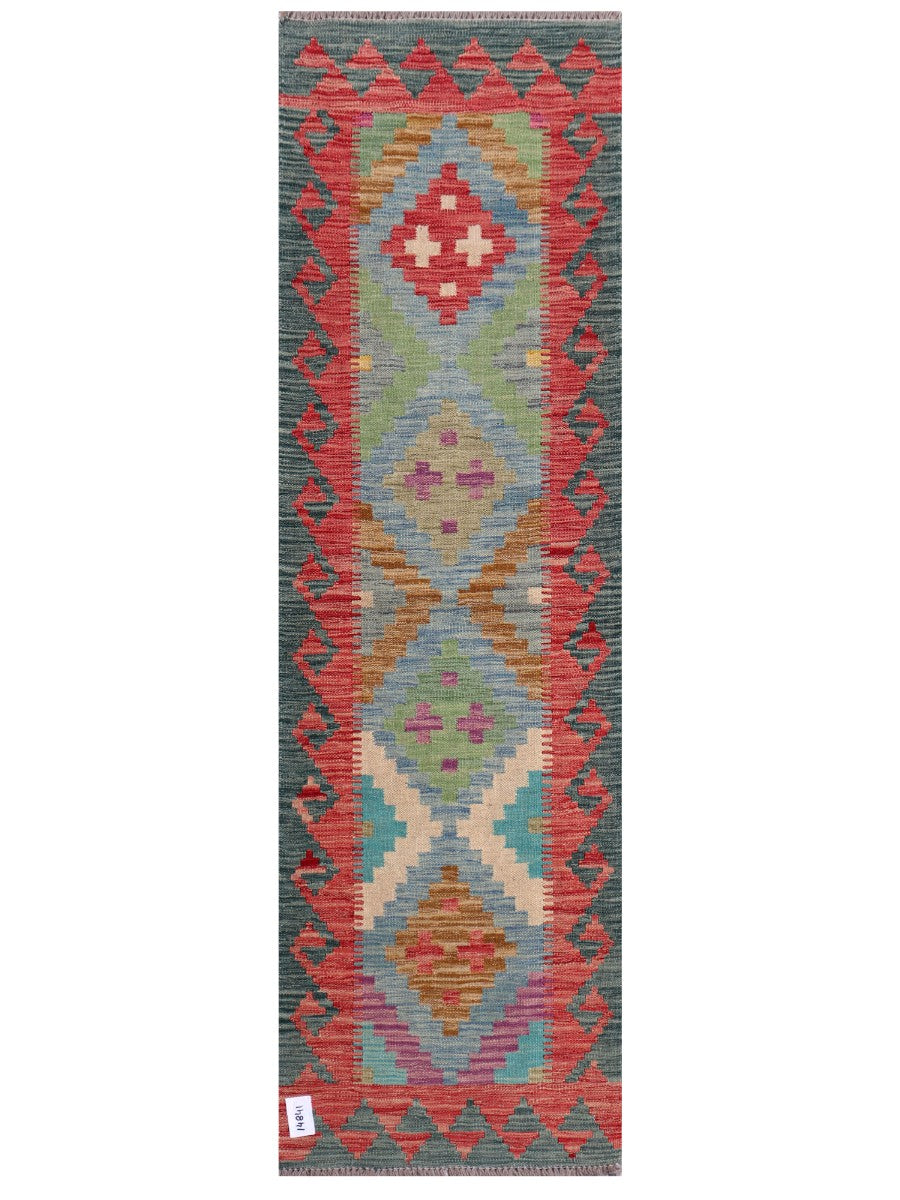 Maimana Afghanistan Kilim Rug - 202 x61 cm - Handmade